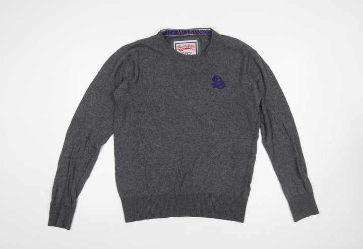 Superdry Men’s Grey Crew Neck Angora Blend Pullover Jumper M