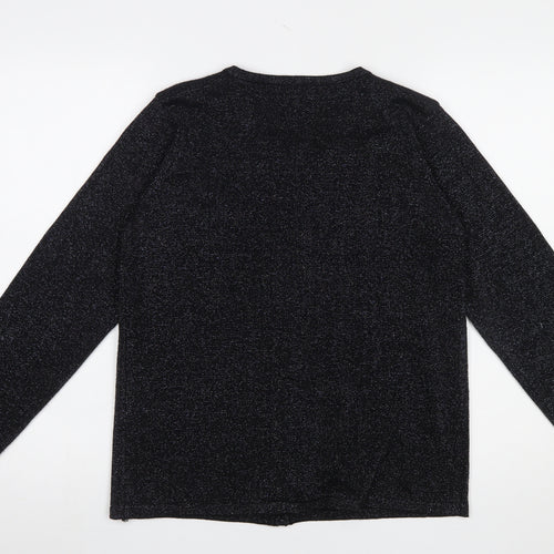Bonmarché Women’s Black Beaded Long Sleeve Cardigan Size S