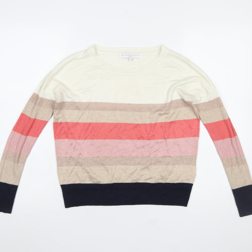 Next Women’s Multicoloured Striped Crew Neck Jumper Size 6
