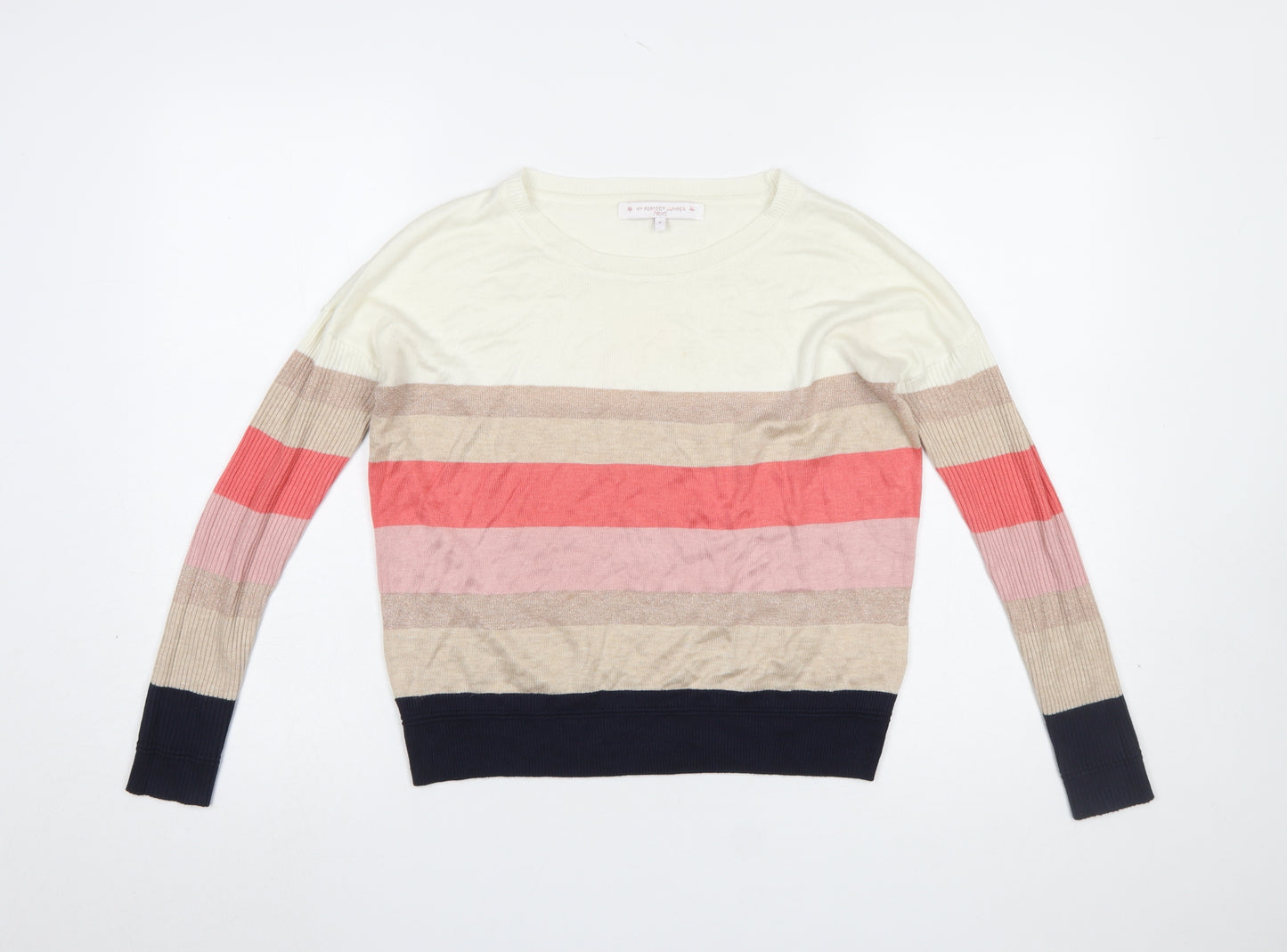 Next Women’s Multicoloured Striped Crew Neck Jumper Size 6