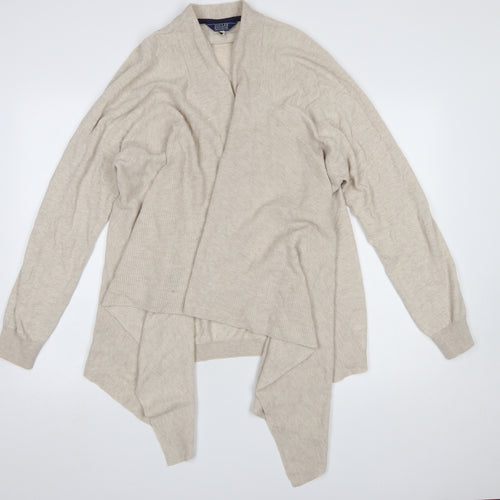 Joules Womens Beige Wrap Knit Cardigan UK 18 Long Sleeve Wool Blend