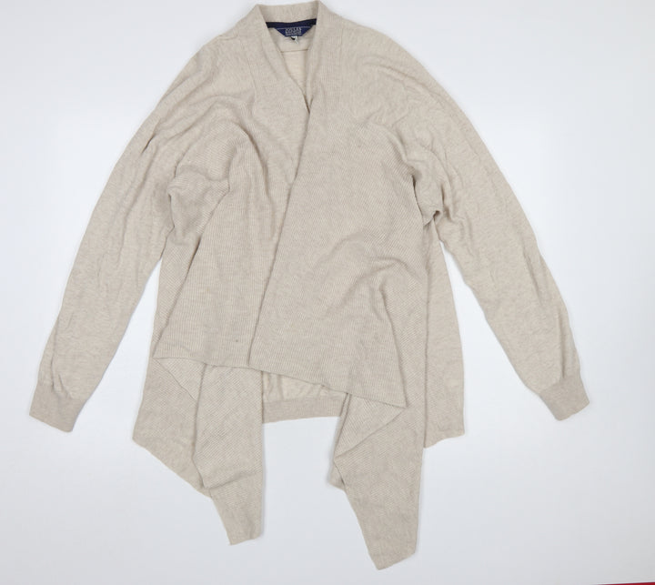 Joules Womens Beige Wrap Knit Cardigan UK 18 Long Sleeve Wool Blend