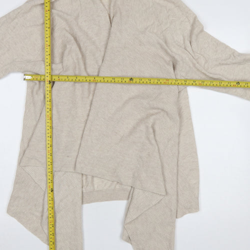 Joules Womens Beige Wrap Knit Cardigan UK 18 Long Sleeve Wool Blend