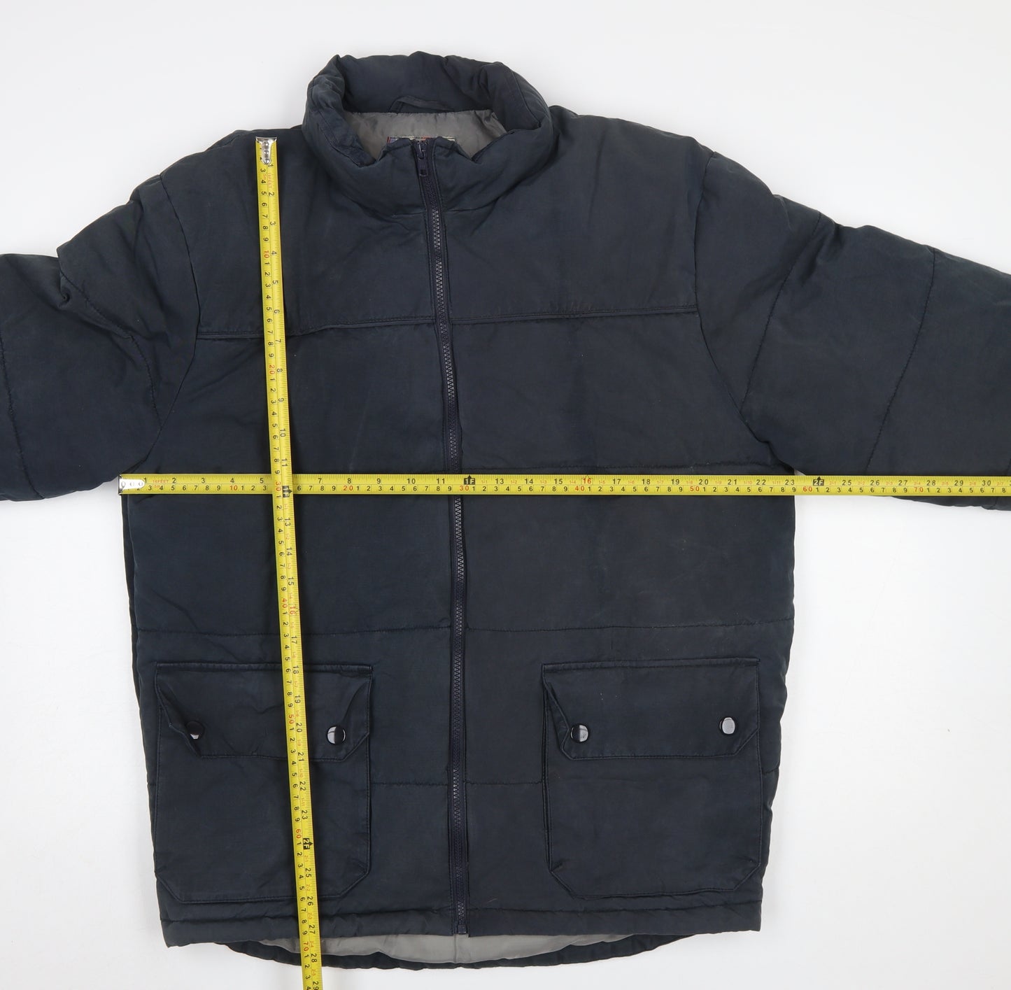 Gap Men's Blue XL Puffer Jacket Winter Mid-Length Zip Casual Insulated