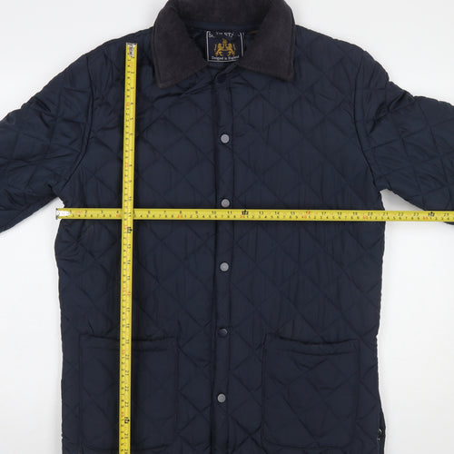 Soulstar Men's Blue Quilted Mid-Length Jacket Size M