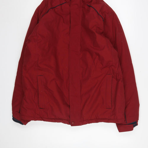 Cedarwood State Men's Red Puffer Jacket S Polyester Winter Coat