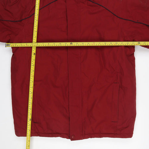 Cedarwood State Men's Red Puffer Jacket S Polyester Winter Coat
