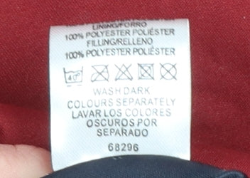 Cedarwood State Men's Red Puffer Jacket S Polyester Winter Coat