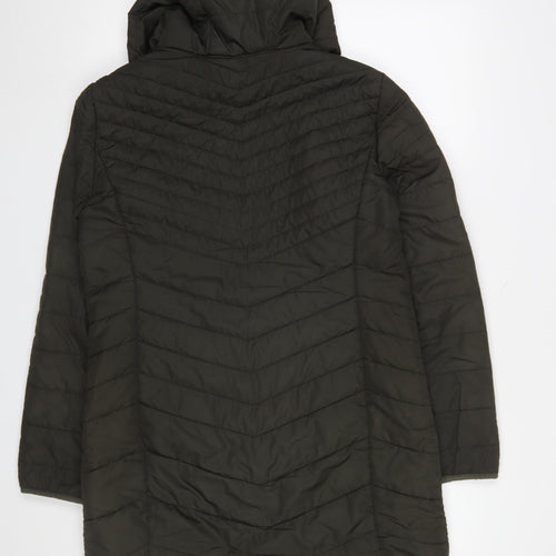 ONLY Women’s Black Hooded Long Puffer Coat Size L