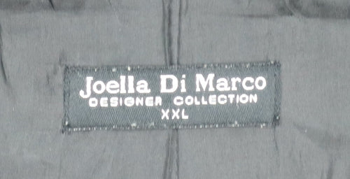 Joella Di Marco Women Black 2XL Sleeveless Waistcoat Smart Lined