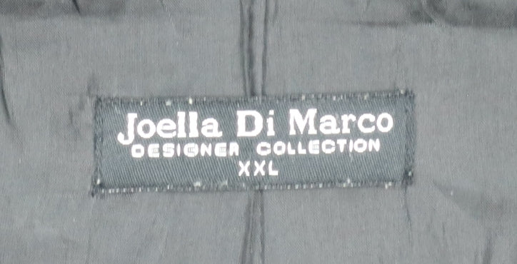 Joella Di Marco Women Black 2XL Sleeveless Waistcoat Smart Lined