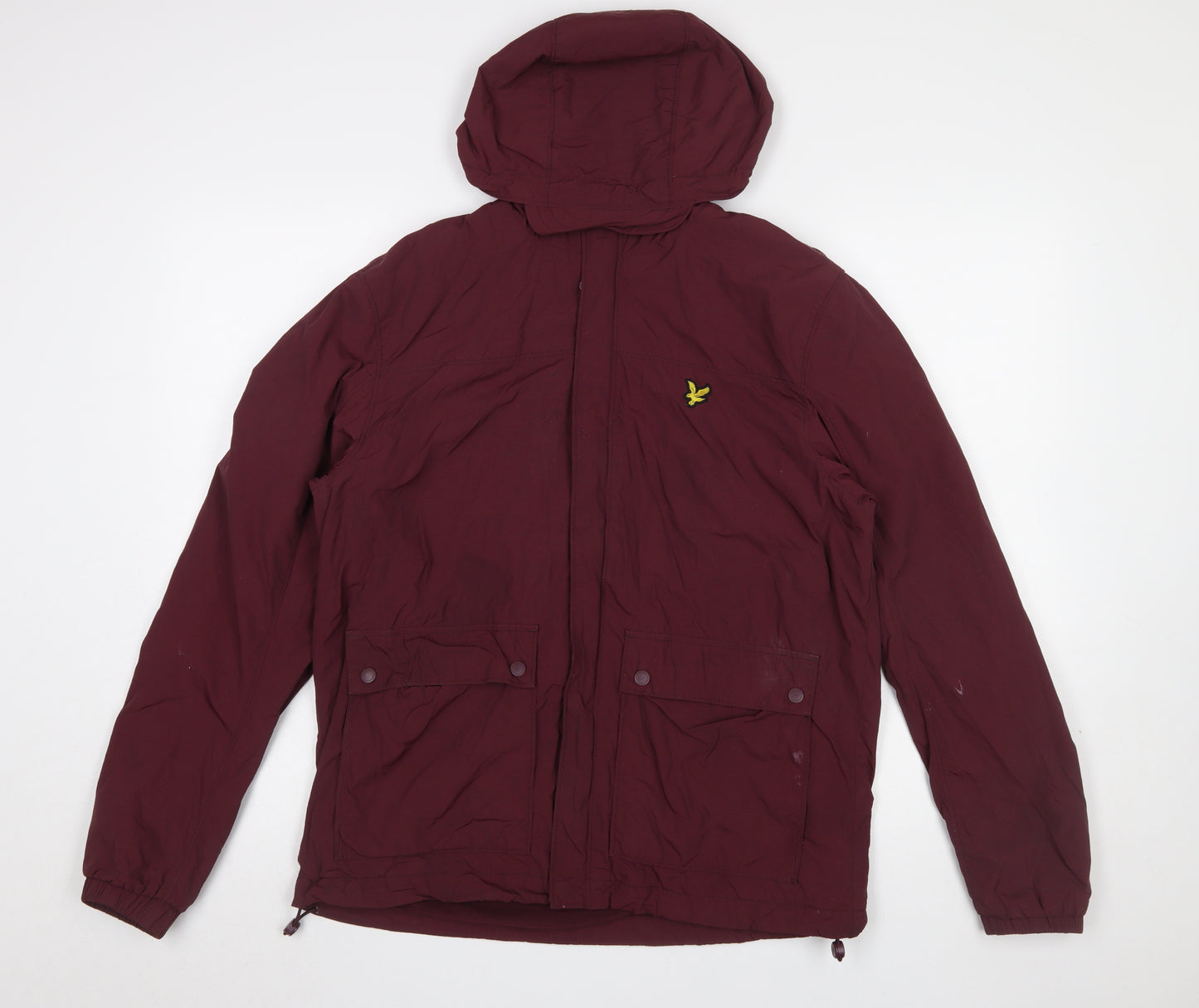 Lyle & Scott Men's Red Hooded Parka Jacket Size S