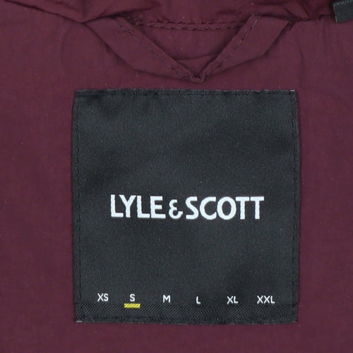 Lyle & Scott Men's Red Hooded Parka Jacket Size S