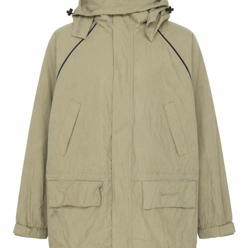 Timberland Men’s Beige Hooded Parka Jacket M Weathergear Full Zip
