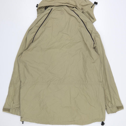 Timberland Men’s Beige Hooded Parka Jacket M Weathergear Full Zip