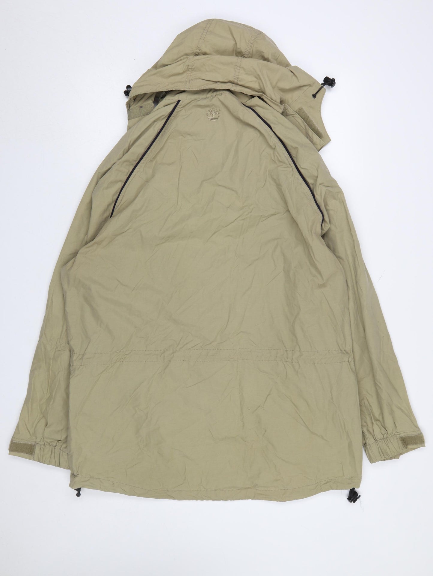 Timberland Men’s Beige Hooded Parka Jacket M Weathergear Full Zip