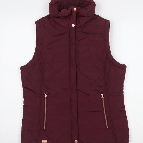 Regatta Womens Red Puffer Waistcoat Size 12 Outdoor Gilet