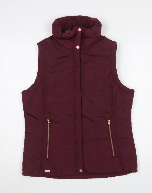 Regatta Womens Red Puffer Waistcoat Size 12 Outdoor Gilet