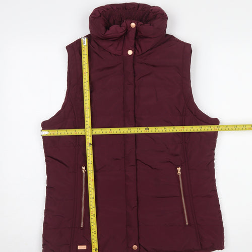 Regatta Womens Red Puffer Waistcoat Size 12 Outdoor Gilet