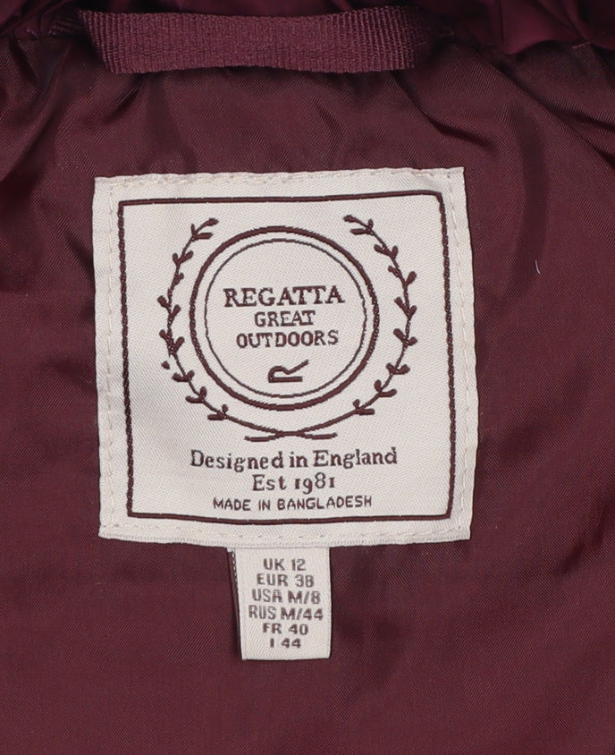 Regatta Womens Red Puffer Waistcoat Size 12 Outdoor Gilet