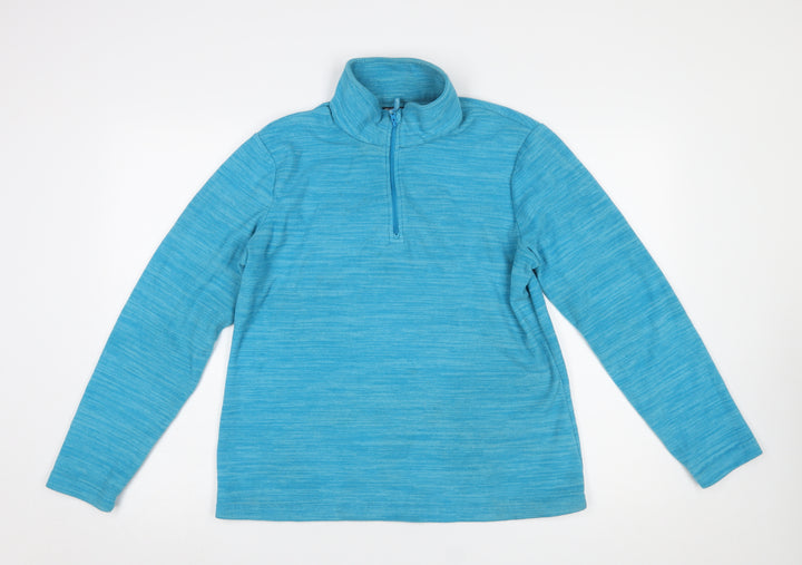 Mountain Warehouse Womens Blue Fleece Pullover UK 16 1/2 Zip Sweatshirt