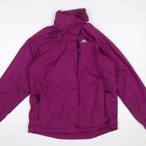 Trespass Women's Purple Waterproof Breathable Rain Jacket Size S
