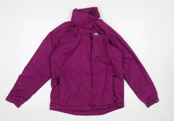 Trespass Women's Purple Waterproof Breathable Rain Jacket Size S
