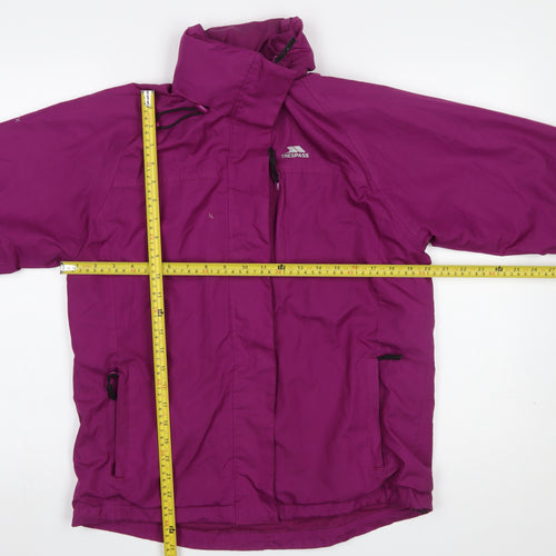 Trespass Women's Purple Waterproof Breathable Rain Jacket Size S