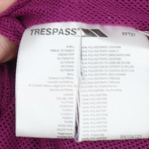 Trespass Women's Purple Waterproof Breathable Rain Jacket Size S