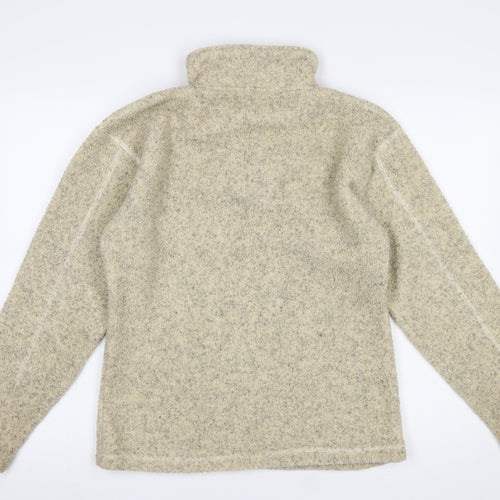 Interval Sports Women Beige 1/2 Zip Wool Blend Pullover Sweatshirt M/L