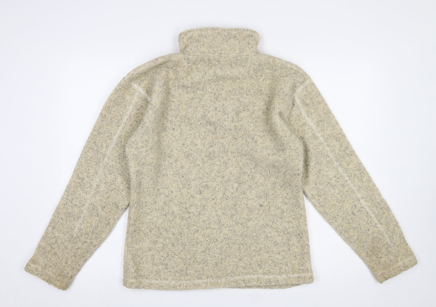 Interval Sports Women Beige 1/2 Zip Wool Blend Pullover Sweatshirt M/L
