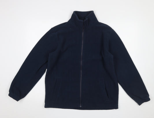 Mountain Warehouse Men Navy Blue Small Fleece Full Zip Jacket