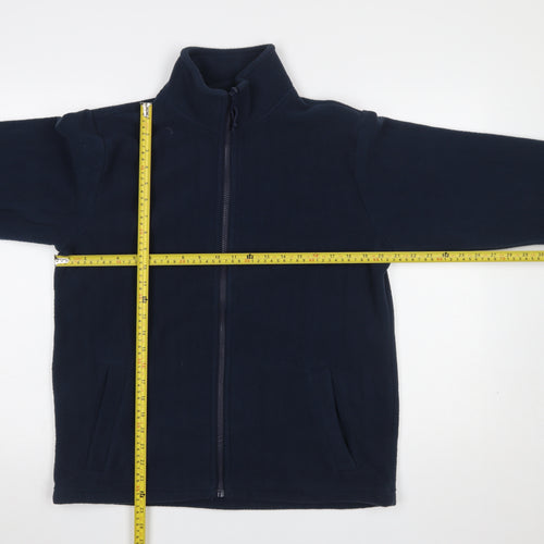 Mountain Warehouse Men Navy Blue Small Fleece Full Zip Jacket