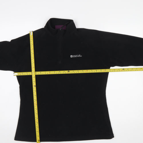 Mountain Warehouse Women Black Fleece 1/2 Zip Pullover UK14