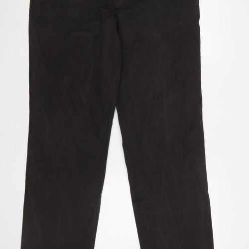 Massimo Dutti Men's Black Chino Trousers Size M Regular Fit