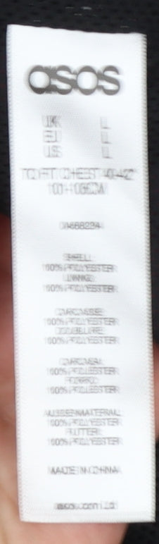 ASOS Men's Red Hooded Windbreaker Jacket Size L Regular Fit