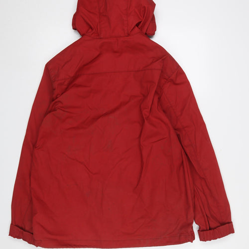 H&M L.O.G.G. Mens Red Hooded Parka Jacket Size M Regular Fit