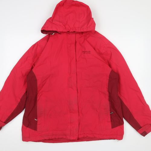Regatta Women's Red Waterproof Hooded Rain Jacket Size 16