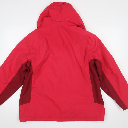 Regatta Women's Red Waterproof Hooded Rain Jacket Size 16