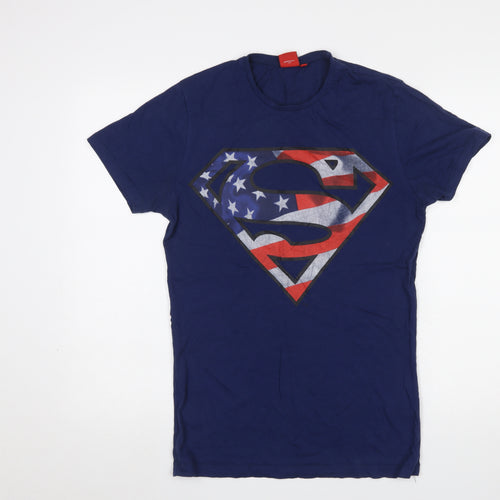Cedar Wood State Men’s Blue Superman Logo T-Shirt Size S
