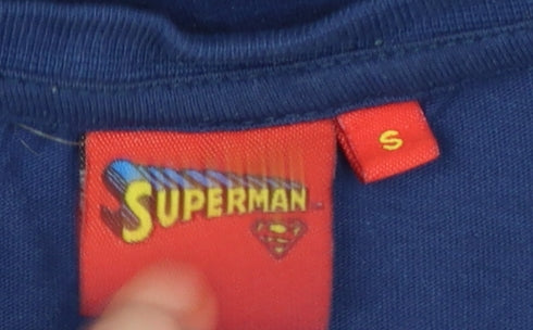 Cedar Wood State Men’s Blue Superman Logo T-Shirt Size S