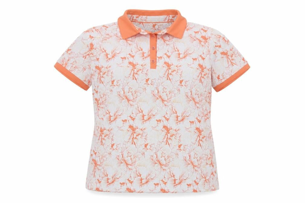 Pádráig Harrington for Dunnes Stores Women’s Orange Floral Polo Shirt Size 12
