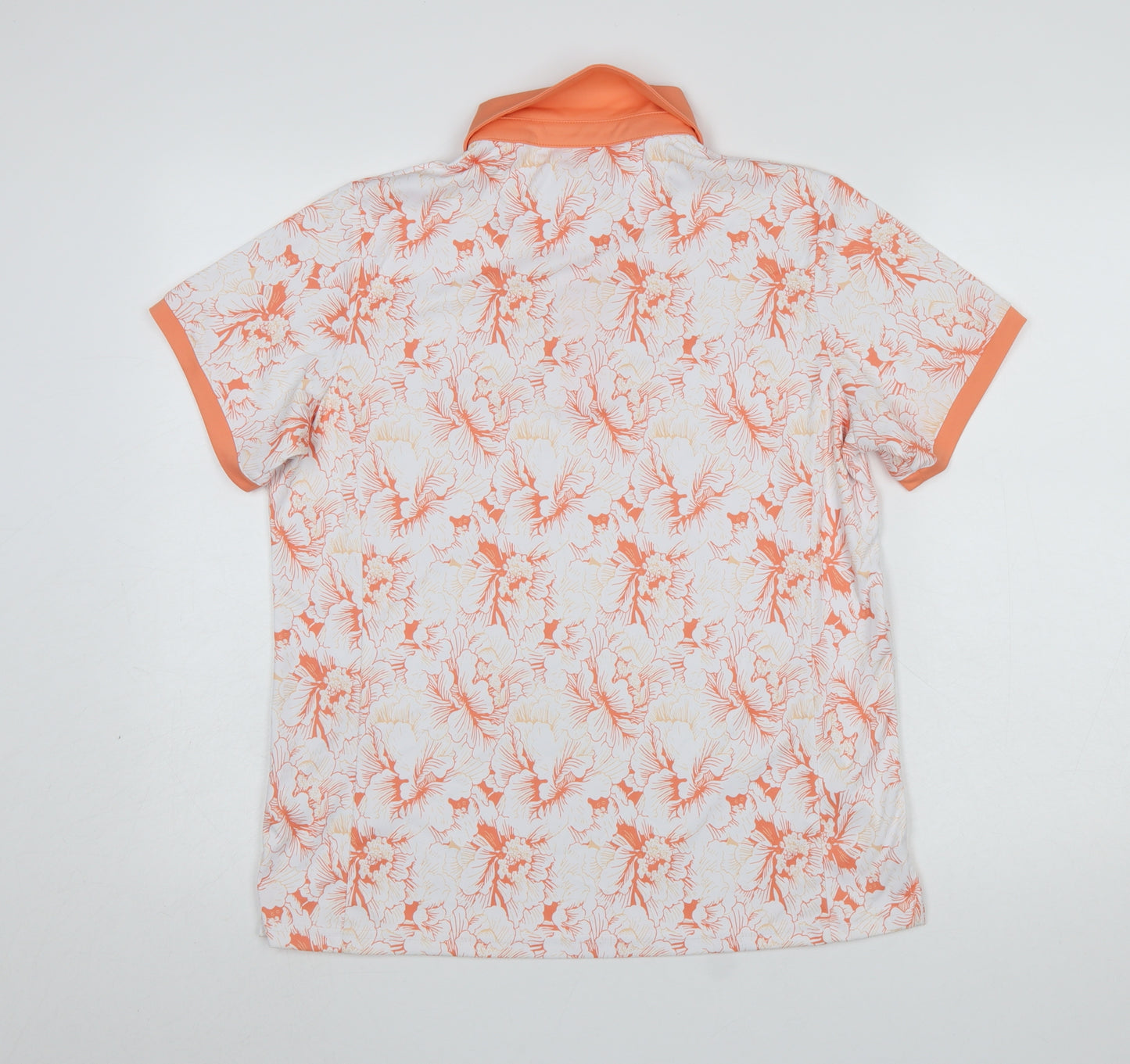 Pádráig Harrington for Dunnes Stores Women’s Orange Floral Polo Shirt Size 12