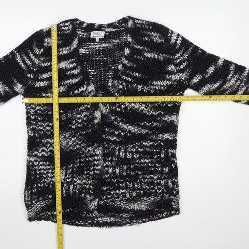 Next Womens Black Chunky-Knit Open Cardigan Size M