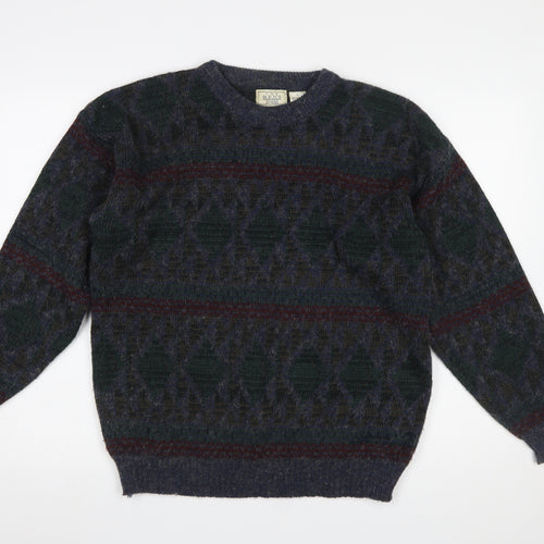 The Men's Store at Sears Men's Multicoloured L Geometric Knit Pullover Jumper