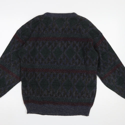 The Men's Store at Sears Men's Multicoloured L Geometric Knit Pullover Jumper
