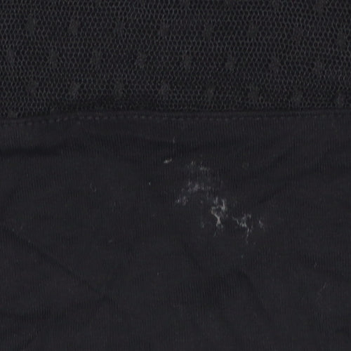 Select Women’s Black Mesh Ruffle Tunic Blouse XL