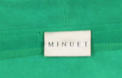 Minuet Women’s Green Wrap Blouse Size 14 3/4 Sleeve Jersey Top