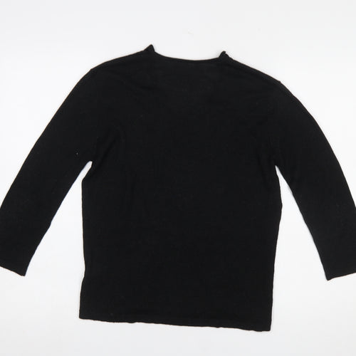 Viz-A-Viz Women’s Black Cardigan Size 14 Metallic Knit