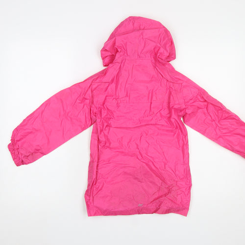 Regatta Girls Pink Hooded Lightweight Rain Coat 5-6 Years Waterproof Jacket